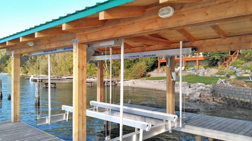 view of new boathouse lift