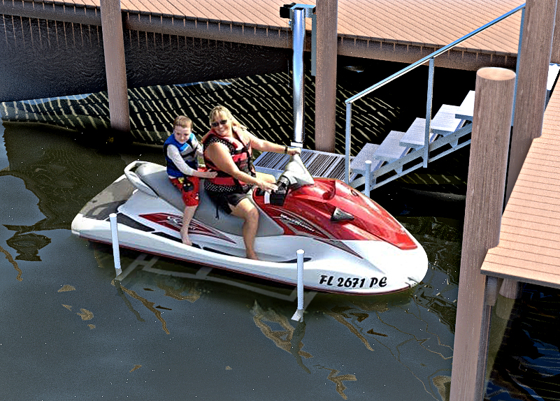 jet ski ascension with parent and child