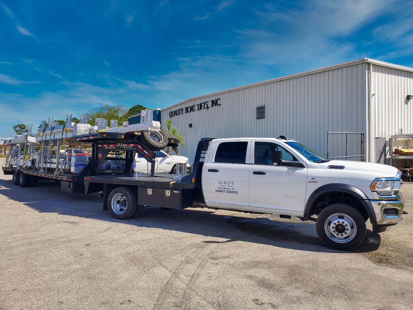 The IMM Quality Boat Lifts fleet is ready to deliver your boat lift from across the country in FL