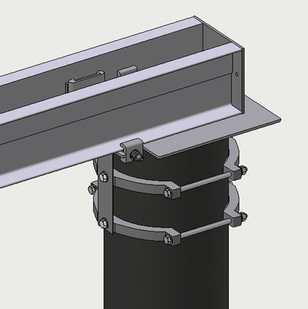 Rendering of carbon fiber mount system