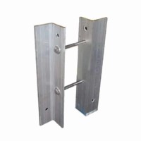 Two connected metal bunk brackets for IMM Quality Boat Lifts systems