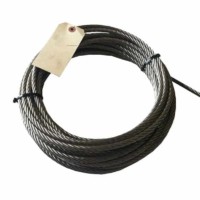 Close up of stainless steel cable for boat lift repairs