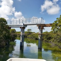 Aluminum railings on a vlotburg style bridge