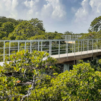 Aluminum railing accessories by IMM Quality Boat Lifts in use at Rose Key channel