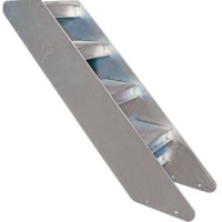 Custom sized steps for floating boat docks and gangways