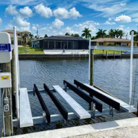 Two custom options for IMM Quality Boat Lifts dual jet ski bunking