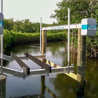 IMM Quality Boat Lifts single kick cradle beam with four-pile Alumavator design